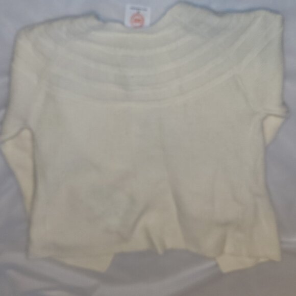 Girl's Cotton Sweater Lot Cream Stitch Button Details 3T Tahari - Picture 8 of 14
